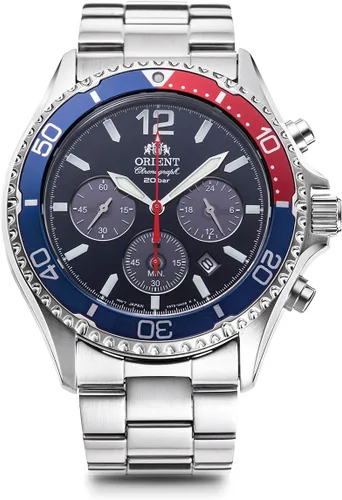 Vista 5 de Orient Mako Solar Panda, Azul cielo, Tipo de Pulsera