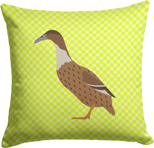 Vista 27 de Caroline's Treasures BB8163PW1414 Beltsville - Almohada decorativa de tela a cuadros pequeños, color blanco, pavo y gallina azul, lavable a máquina