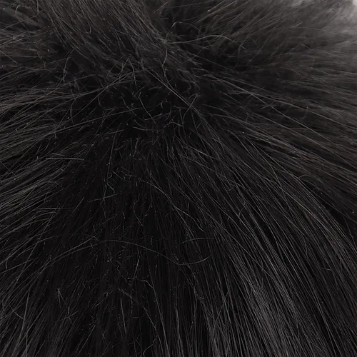 Vista 5 de XiongXiongLe Peluca negra corta y esponjosa para Halloween, disfraz de hombre, pelucas de pelo sintético para adultos, para fiesta