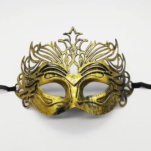 Vista 2 de REU GLOBAL Máscara veneciana para mujeres y hombres, máscara victoriana de reina y King, Mardi Gras, desfile de discotecas, máscara para fiesta