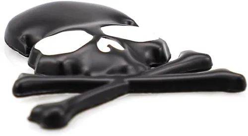 Vista 4 de Emblema de calavera de esqueleto 3D para el lado del coche, parte trasera, capó delantero, puerta del maletero, parachoques trasero, caja de cola