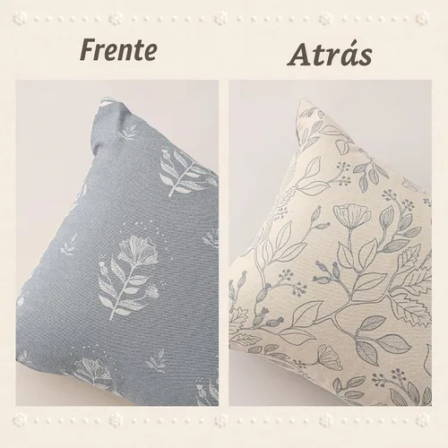 Vista 6 de SageSelvas Fundas de almohada decorativas florales de 18 x 18 pulgadas, juego de 2, fundas de almohada de estilo rústico costero azul para sofá