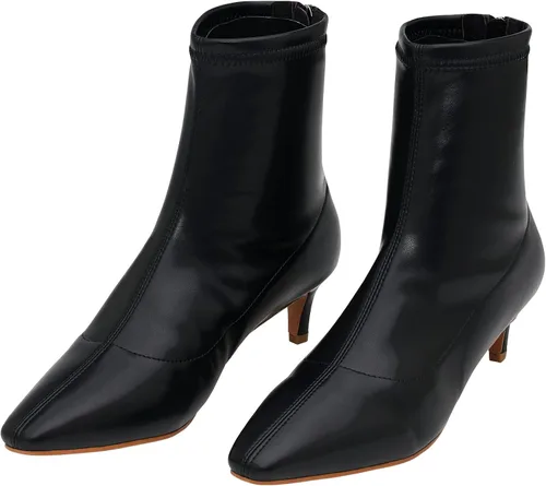 Vista 2 de CParavano Botines para mujer Botas de tacón alto Botines de tobillo para mujer Botas de tacón para mujer Botines para mujer Botas puntiagudas