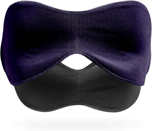 Vista 15 de Máscara de ojos para dormir, cómoda y suave con los ojos vendados para hombres y mujeres que ofrece un sueño tranquilo y totalmente reparador, mejor