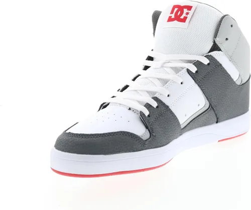 Vista 5 de DC Zapatos deportivos de skate de caña alta para hombre, BlancoGrisRojo (Wyr)