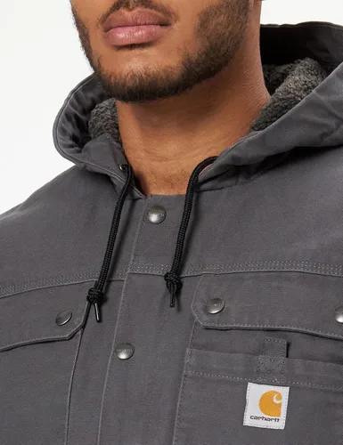 Vista 2 de Carhartt - Chaqueta con forro de sherpa prelavado y ajuste suelto para hombre