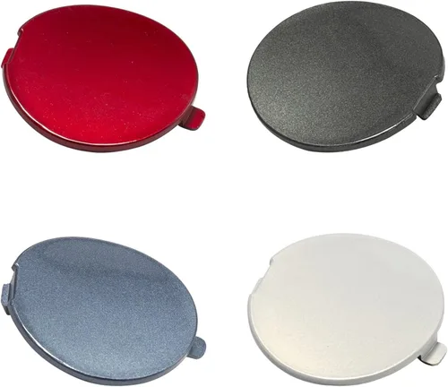 Vista 8 de Cobertura del gancho de remolque del parachoques trasero Tapa del ojo de remolque Compatible con Mazda 3 Axela 2014 2015 2016 2017 2018 Gris Lado