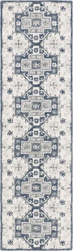 Vista 10 de SAFAVIEH Galaxy Collection - Alfombra para pasillo, 2 pies 3 pulgadas x 8 pies, carbón y azul, diseño abstracto moderno, no desprende pelusa