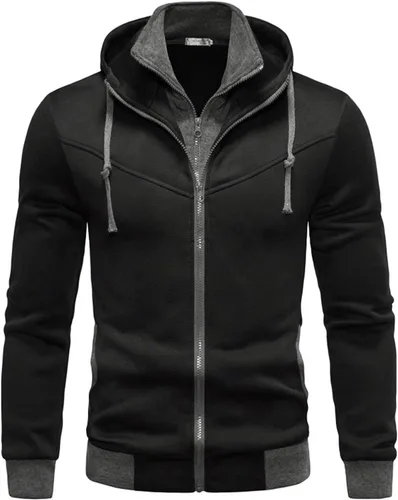Vista 4 de Men's Hoodie Sweatshirts Long Sleeve Baggy Cotton Tops with Hood Regular Fit Breathable Print Graphic Pullover