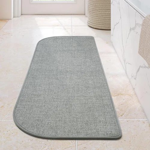 Vista 29 de YDKGL Alfombra de baño Half Circle, alfombras de baño finas antideslizantes A- Marrón a