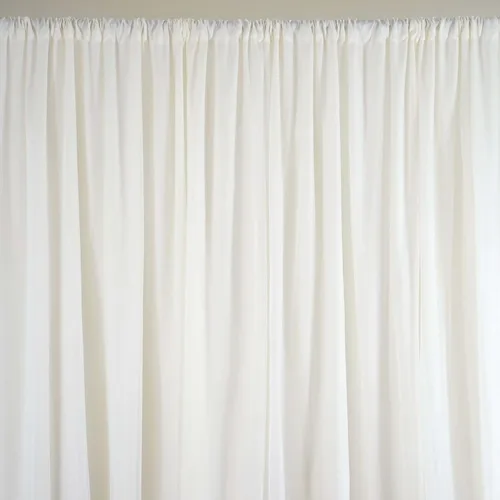 Vista 9 de Efavormart - Telón de fondo de gasa de poliéster de doble capa marfil de 20ftx10ft con bolsillos para barra Efavormart
