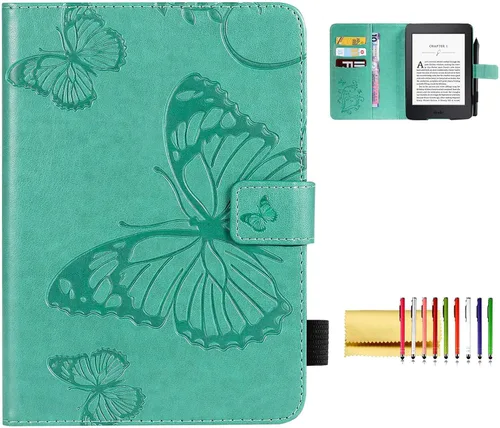 Vista 23 de Funda tipo libro para Kindle Paperwhite de 10ª/7ª/6ª/5ª generación, funda protectora ligera con ranuras para tarjetas, encendido automático