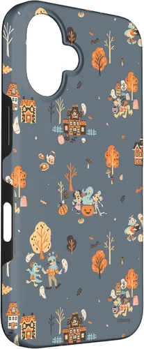 Vista 3 de iPhone 16 Disney Mickey Mouse & Pals Spooky Cute Halloween Scenes Case