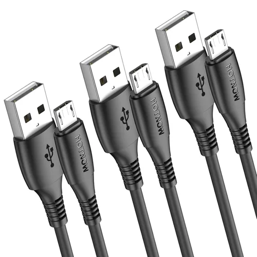 Vista 8 de Cable micro USB de 0.5 pies y 6 pulgadas, [3 unidades, 0.5 pies] cargador Android duradero cable corto cable de carga rápida para Samsung Galaxy S7