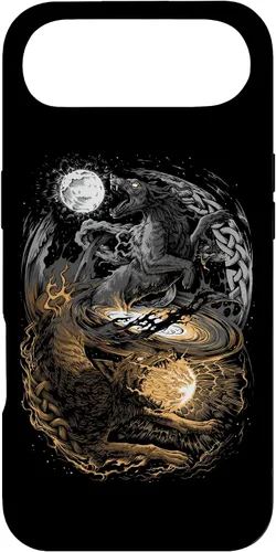 Vista 27 de Funda para iPhone 16 Lobo Viking Wolf Norse Mythology Pagan Ragnarok Wolves