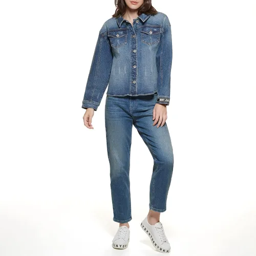 Vista 2 de DKNY womens Denim Trucker Jacket