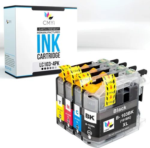Vista 15 de LC103 - Cartucho de tinta de repuesto negro para Brother DCP-J132W, J152W, J172W, J4110DW, J552DW, J752DW, MFC-J245, J285DW, J4310DW, J4410DW
