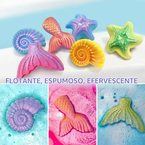 Vista 3 de Clear&Fresh - Bombas de baño de sirena para niños con juguetes sorpresa