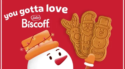 Vista 2 de Biscoff Galletas caramelizadas con forma navideña, veganas, 7.1 onzas