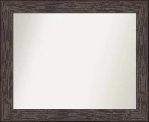 Vista 419 de Amanti Art Espejo personalizado, espejo de baño negro puente, espejo de pared o espejo de tocador de baño sobre el fregadero (26 x 26 pulgadas)