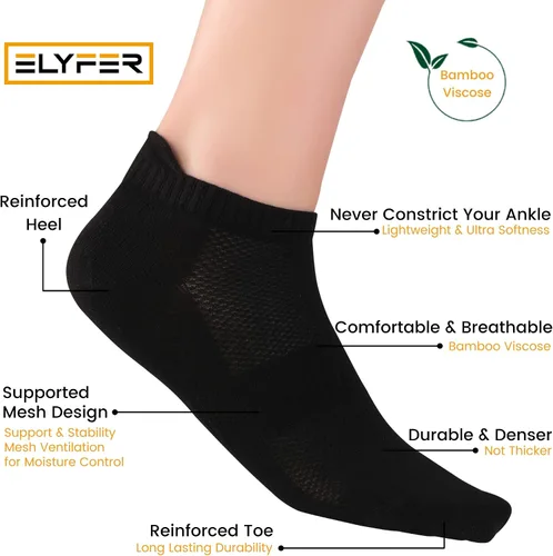Vista 5 de Calcetines tobilleros unisex de rayón fino, transpirables, de corte bajo, atléticos, para correr y correr, para mujeres y hombres, 4-8-12 pares