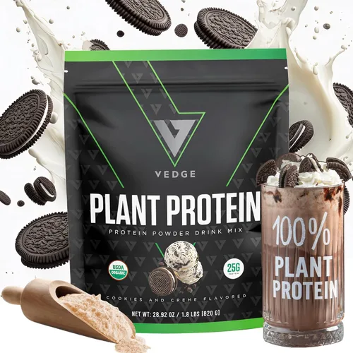 Vista 11 de VEDGE Proteína vegana en polvo – Proteína vegetal en polvo con guisante, calabaza y girasol – USDA orgánico, aminoácidos, sin lácteos, sin gluten
