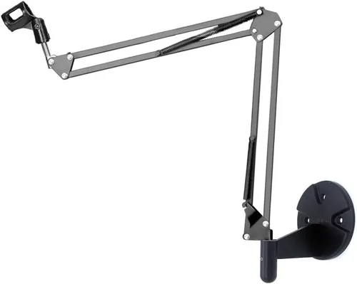 Vista 7 de Soporte de pared para micrófono, clip de soporte de micrófono de suspensión para bola de nieve Blue Yeti, transmisión de radio, sonido de voz
