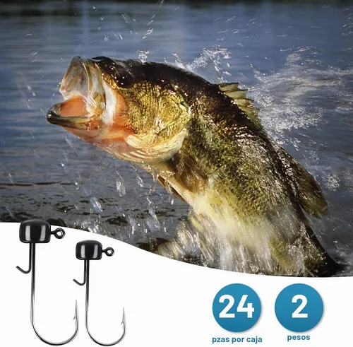 Vista 3 de MadBite by KastKing Ned Rig Jig Heads for Soft Fishing Lure Kits Negro