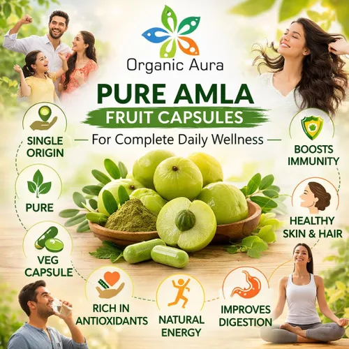Vista 6 de Cápsulas AMLA. 1000 mg por porción, 120 cápsulas vegetales. Superalimento entero verde crudo. Todo natural, fresco y original. Sin OMG y sin gluten.