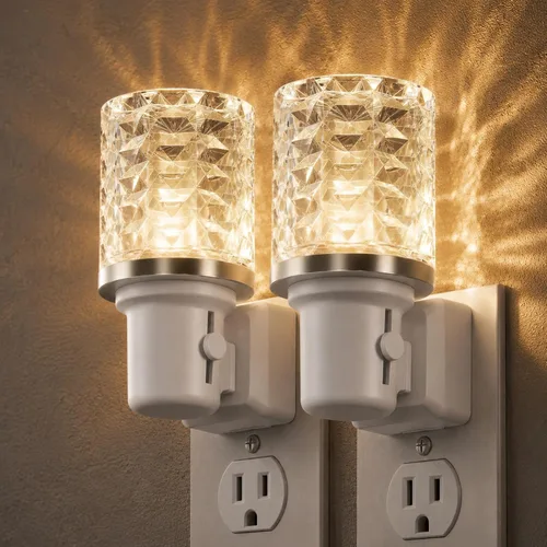 Vista 8 de JandCase Luz Nocturna, Luces Nocturnas Regulables Enchufables en la Pared, Sensor de Luz Nocturna de Encendido/Apagado Automático, Luz Nocturna LED