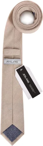 Vista 12 de JESLANG Corbata de algodón y lino de 2.56 pulgadas para hombre, perfecta para ocasiones formales e informales