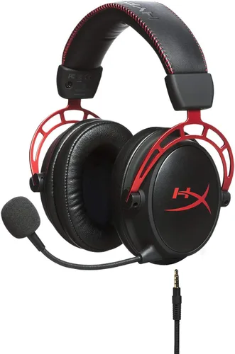 Vista 4 de HyperX Cloud Alpha - Auriculares para juegos controladores de doble cámara marco de aluminio duradero micrófono desmontable funciona con PC PS4 PS4
