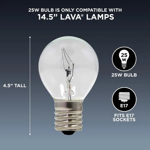 Vista 2 de Foco de recambio para lámparas de lava, 2 unidades, 5025-6, 25watts, 120 volts