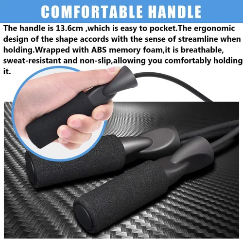 Vista 3 de Speed Jump Rope, Adjustable Length, Training Equipment for Boxing, MMA, Martial Arts, Fitness Workout