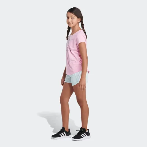 Vista 3 de adidas Pantalones cortos de malla con cintura elástica de 3 rayas para niña
