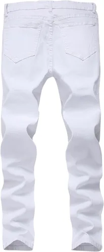Vista 2 de Pantalón de jean elastizado, ajustado, moderno, para hombre.