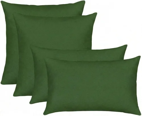 Vista 14 de RSH DECOR: Sunbrella Juego de 4 almohadas lumbares y cuadradas 20 x 12 pulgadas y 17 x 17 pulgadas Tela resistente al agua y a la decoloración