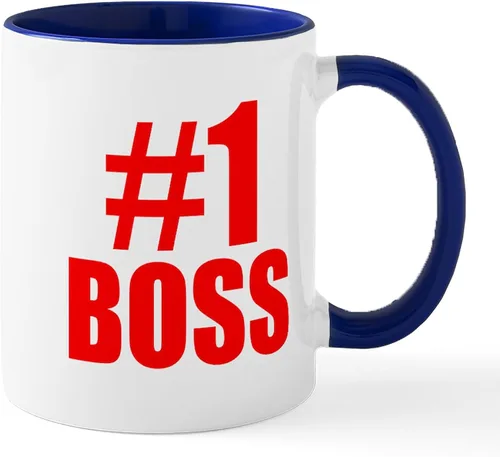 Vista 42 de CafePress – como un Boss Taza – El único Taza de café, taza de café, S, Blanco