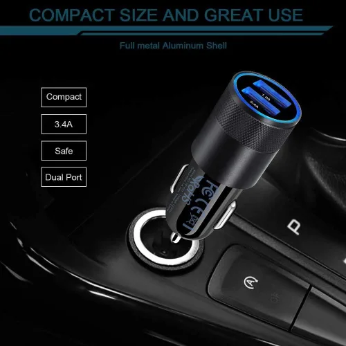 Vista 5 de Cargador de coche USB tipo C para Samsung Galaxy S21+ S21 Ultra 5G S20 FE S20+ S10 Plus Note20 A52 A51 A71 A72 A10e, Google Pixel 5 4a, adaptador