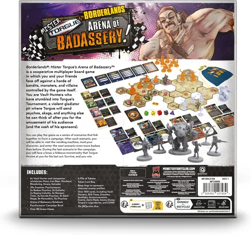 Vista 4 de Borderlands Mister Torgue's Arena of Badassery Juego de mesa Juego de estrategia cooperativa Juego de lucha para adultos 1-4 jugadores A