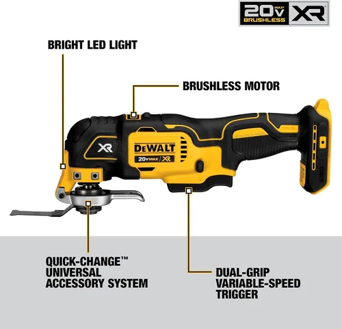 Vista 4 de DEWALT - Kit combinado de herramientas eléctricas de 20 V MAX, 10 herramientas inalámbricas, juego de herramientas eléctricas, 2 baterías, cargador