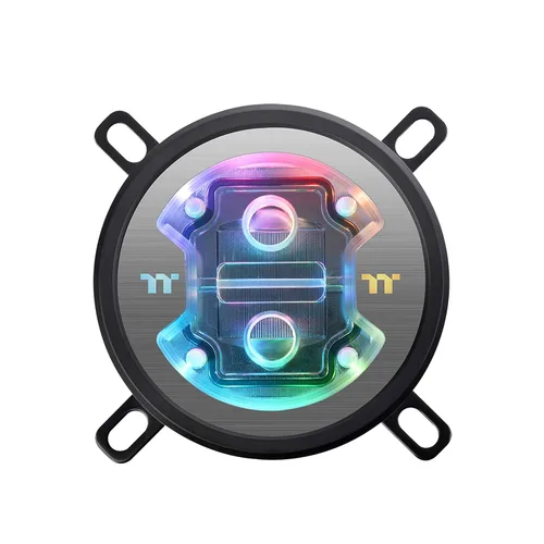 Vista 7 de Thermaltake Pacific SW1 Plus Bloque de agua para CPU, sensor de temperatura, compatible con LGA 1700 / AM5, 12 LED direccionables, control