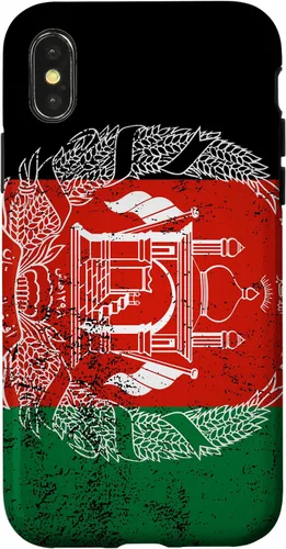 Vista 5 de iPhone 11 Pro Max Grunge bandera de Afganistán Vintage South Asia Pashto Dari estuche de regalo