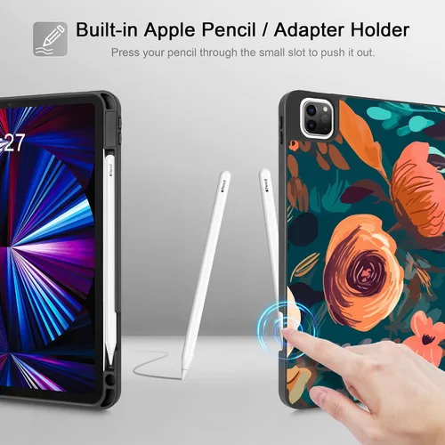 Vista 9 de May Chen Funda para iPad Pro de 11 pulgadas (4ª, 3ª, 2ª y 1ª generación) 2022 2021 2020 2018, soporte triple + soporte para lápiz + encendido