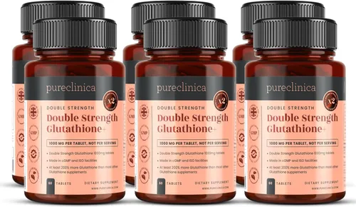 Vista 8 de pureclinica Glutatión 1000mg – 120 tabletas (2 x 60) Alta resistencia con 500 mg de glutatión, 300 mg de ALA, 200 mg de vitamina C Apoyo