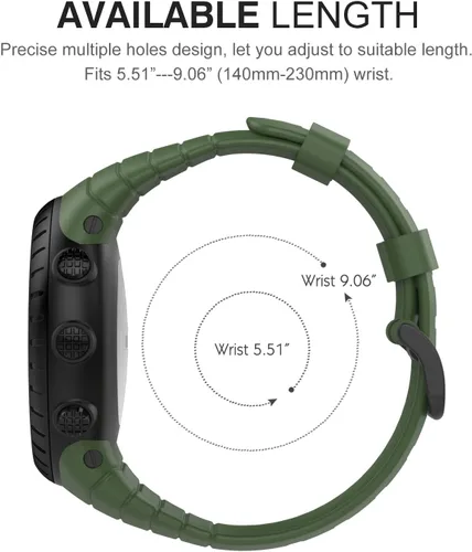 Vista 4 de MoKo Adjustable TPU Band Compatible with Suunto Core Sports Watch