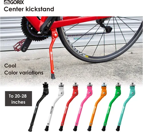 Vista 2 de GORIX Bicicleta Kickstand lateral carretera montaña bicicleta ajustable portátil (GX-KC22AAJ-Z (edición global)) Negro