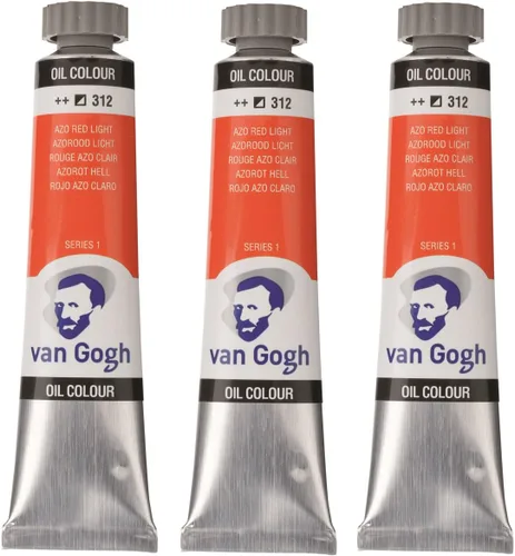 Vista 10 de Tarens T0204-313-3 Van Gogh Azorred Deep Oil Paint, Set of 3, 0.7 fl oz (20 ml)