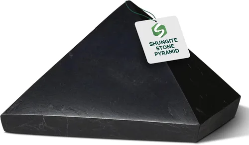 Vista 17 de Shungite World Auténtica pirámide de shungita pulida de 1.18 pulgadas / 1.18 pulgadas, cristal curativo natural de chakras, pirámide negra real
