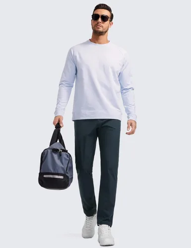 Vista 3 de CRZ YOGA Pantalones de golf cómodos para todo el día para hombre con 5 bolsillos, 303234 pulgadas, de secado rápido, ligeros, casuales, para trabajo